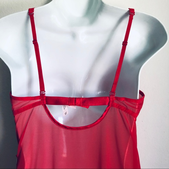 VICTORIA SECRET RED BABYDOLL.SIZE 36 C - Picture 6 of 7